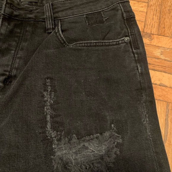 VINTAGE NEUW DENIM DISTRESSED SKINNY FIT DARK BLACK GREY JEANS STREETWEAR EUC - Picture 4 of 8